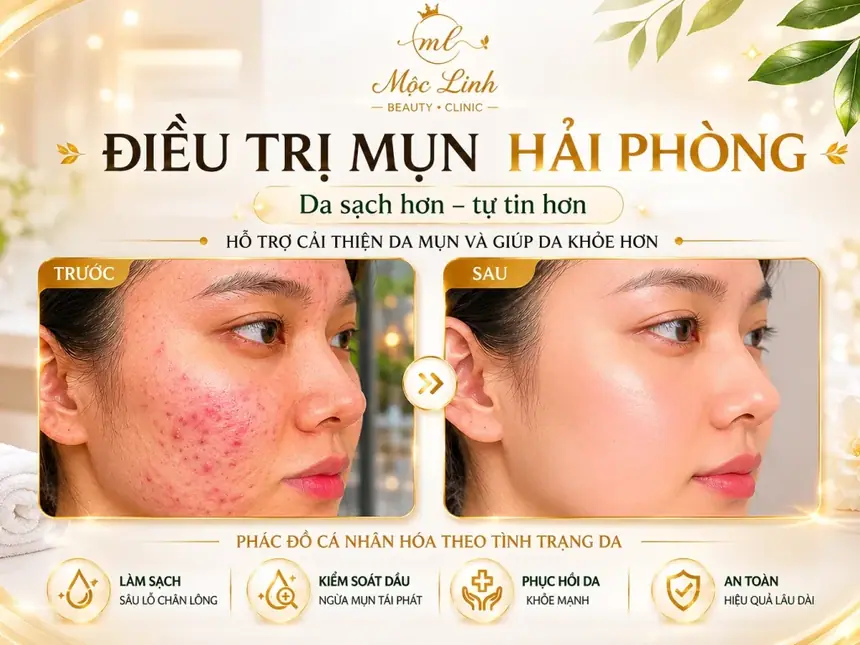 Hình ảnh điều trị mụn tại Thẩm Mỹ Mộc Linh Hải Phòng