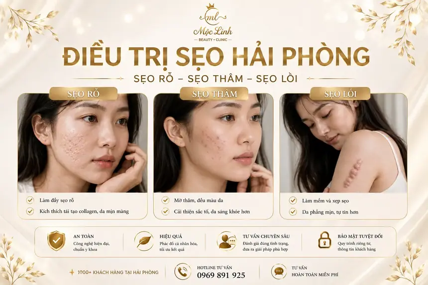 Điều trị sẹo uy tín tại Thẩm Mỹ Mộc Linh Hải Phòng