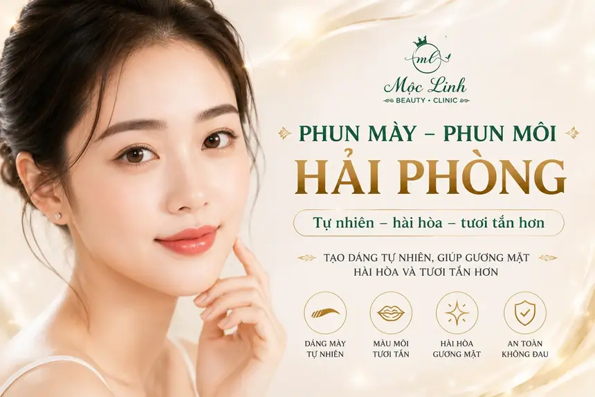 Phun xăm lông mày phun môi Hải Phòng