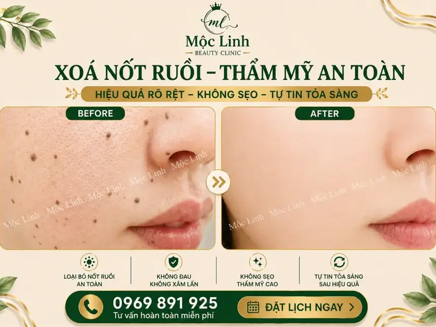 Tẩy nốt ruồi, mụn cơm, mụn thịt tại Thẩm Mỹ Mộc Linh Hải Phòng - hình 25