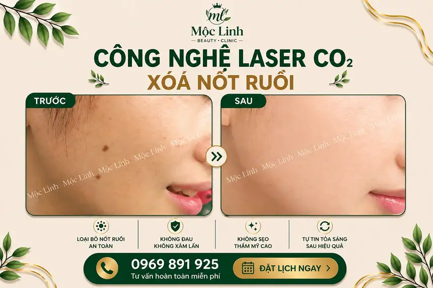 Tẩy nốt ruồi, mụn cơm, mụn thịt tại Thẩm Mỹ Mộc Linh Hải Phòng - hình 4