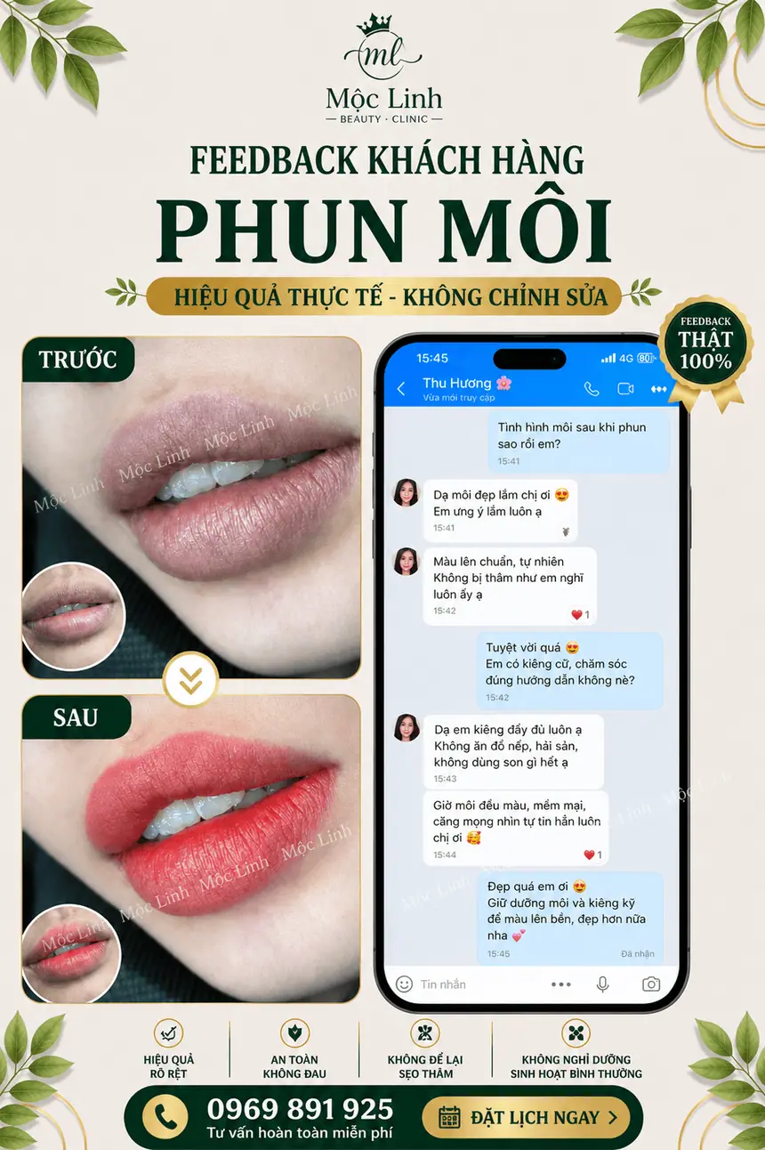 Phun xăm lông mày phun môi đẹp tự nhiên Hải Phòng
