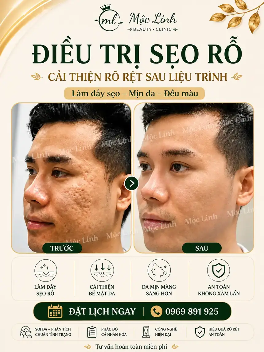 Hình ảnh khách hàng điều trị sẹo rỗ tại Hải Phòng