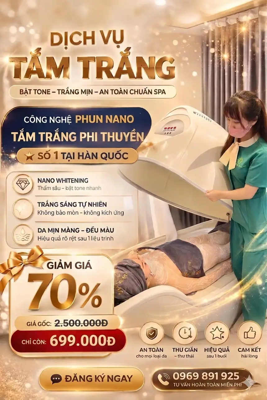Cam kết tắm trắng an toàn, hiệu quả tại Hải Phòng