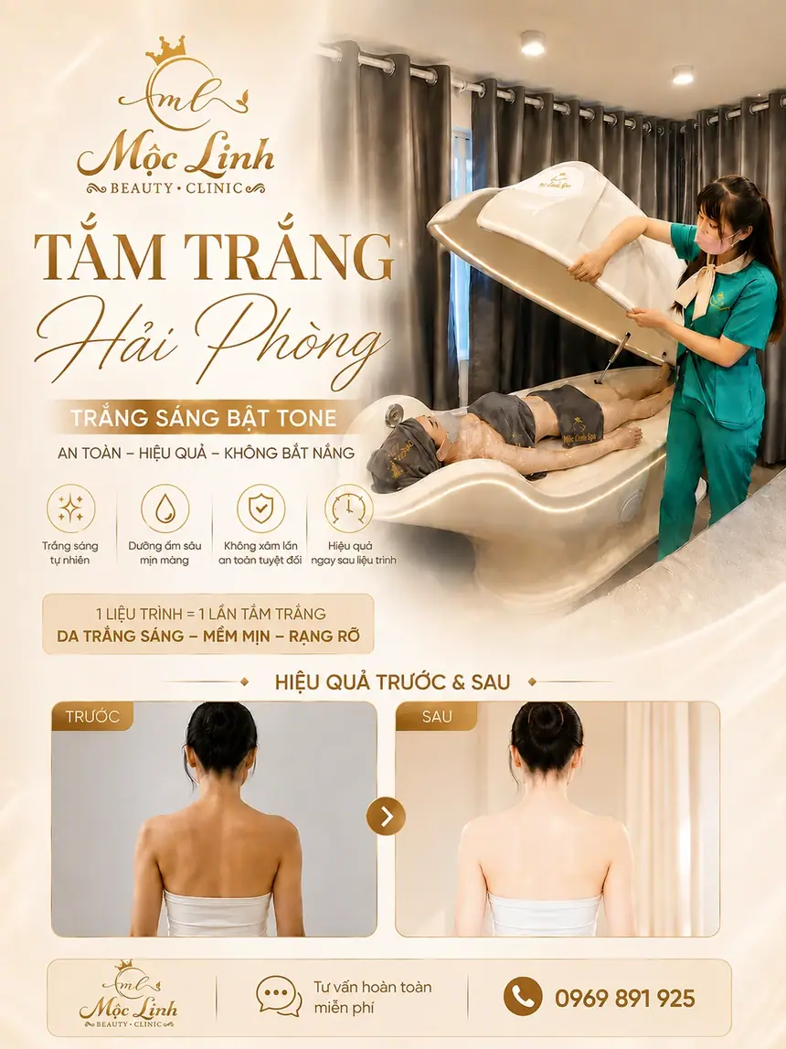 Dịch vụ tắm trắng body uy tín ở Hải Phòng