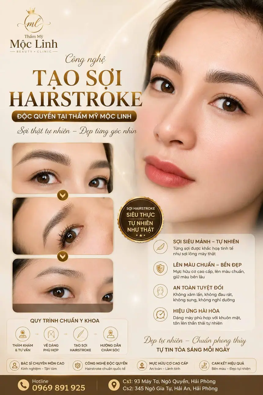Phun xăm lông mày phun môi kết quả Hải Phòng