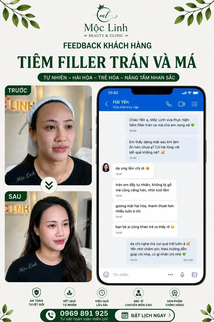 Kết quả tiêm filler tự nhiên hài hòa tại Hải Phòng