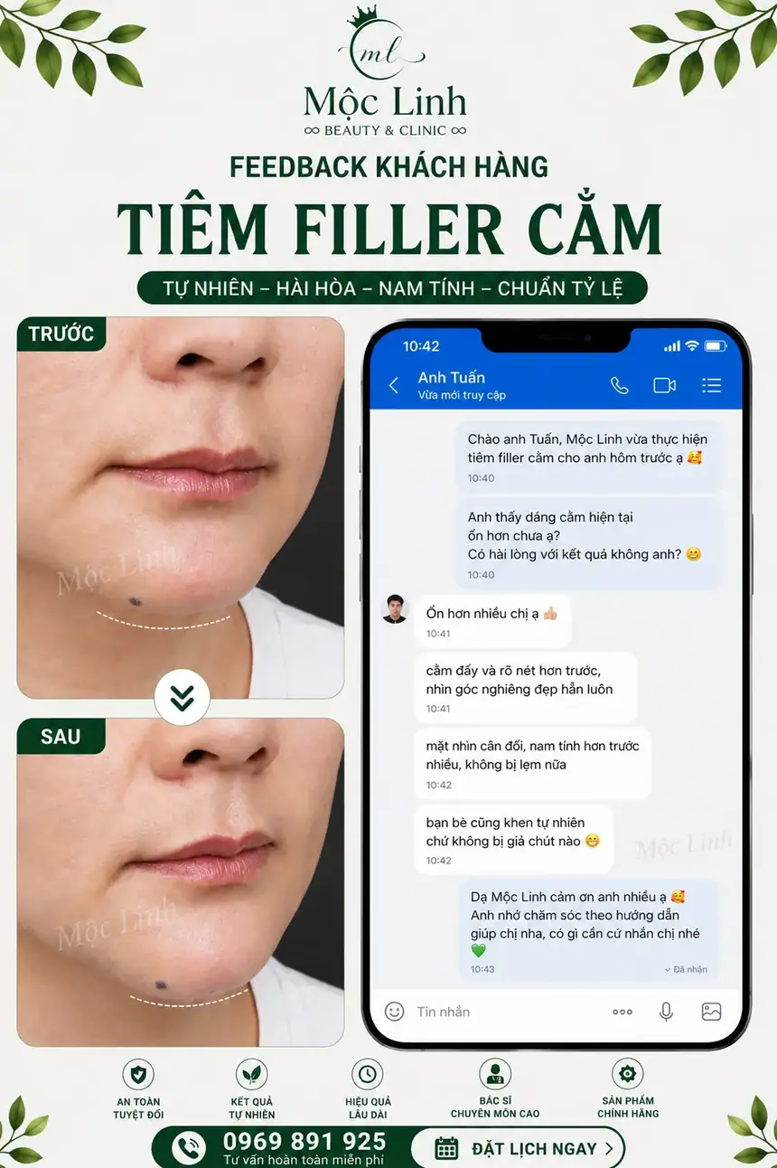 Không gian tiêm filler vô khuẩn tại Mộc Linh Hải Phòng