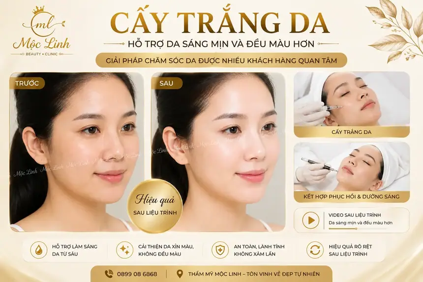 Cấy trắng da tại Thẩm Mỹ Mộc Linh Hải Phòng
