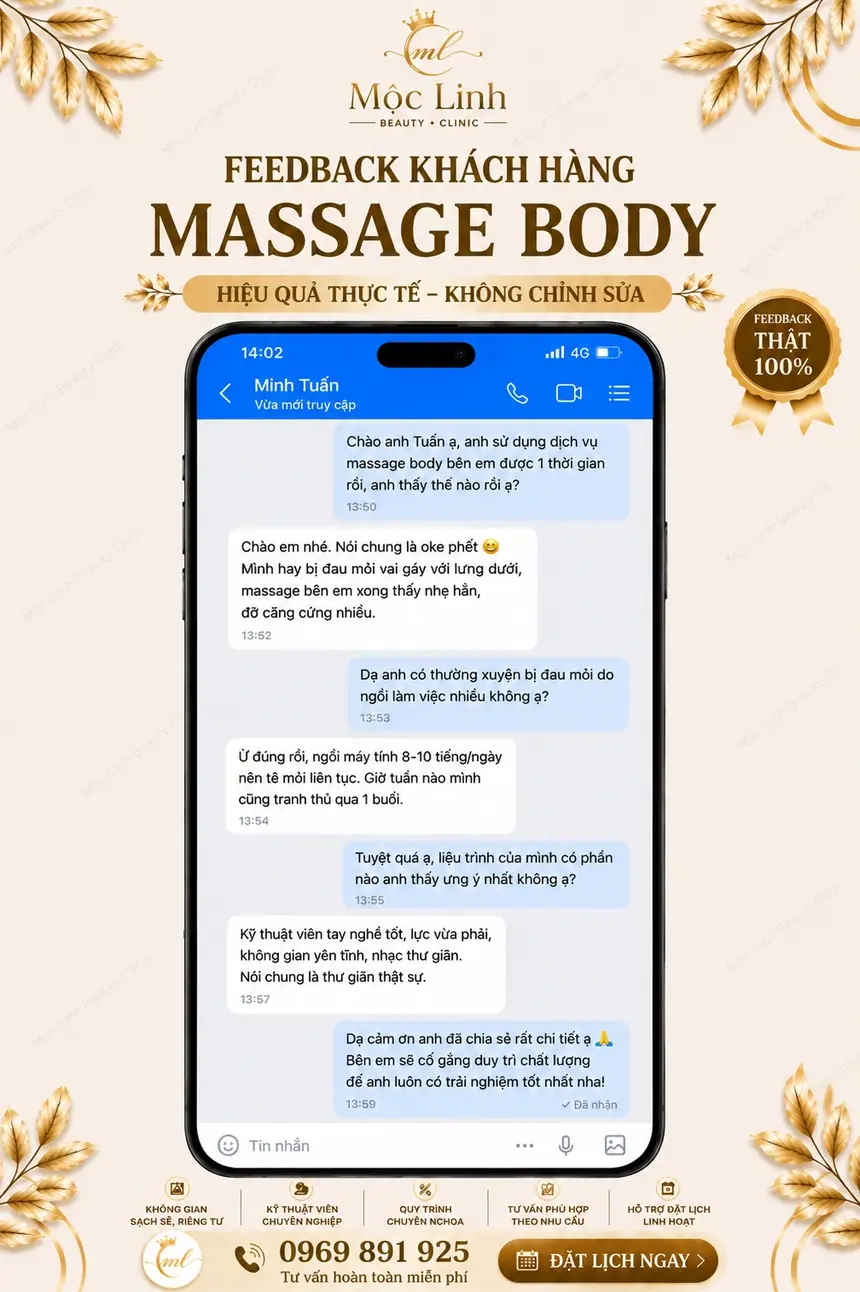 Massage Dưỡng Sinh Trị Liệu Hải Phòng tại Thẩm Mỹ Mộc Linh - hình 3