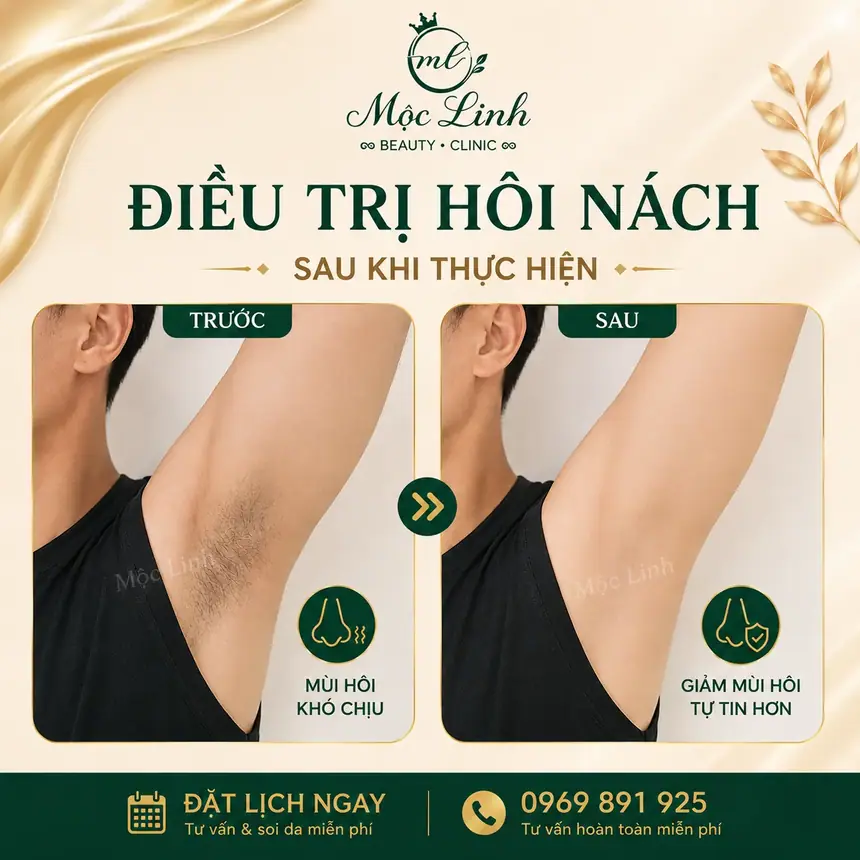 Trị hôi nách Hải Phòng tại Thẩm Mỹ Mộc Linh - hình 3