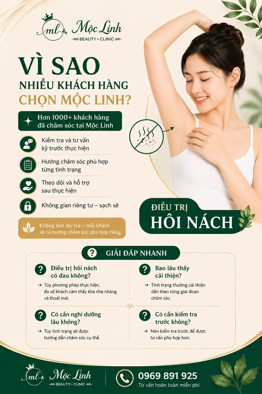 Trị hôi nách Hải Phòng tại Thẩm Mỹ Mộc Linh - hình 7