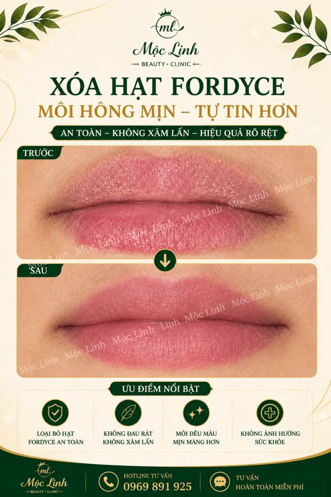 Xoá hạt Fordyce Hải Phòng tại Thẩm Mỹ Mộc Linh - hình 5
