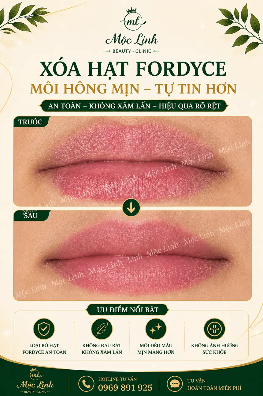 Xoá hạt Fordyce Hải Phòng tại Thẩm Mỹ Mộc Linh - hình 5