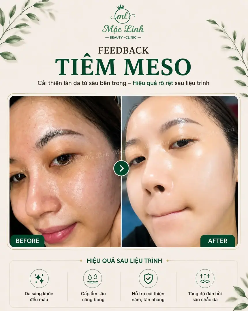 Kết quả tiêm meso căng bóng da tại Hải Phòng