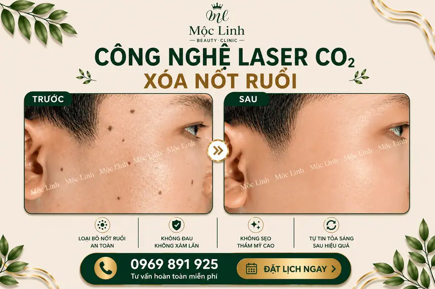 Xoá nốt ruồi an toàn Hải Phòng tại Thẩm Mỹ Mộc Linh - hình 3