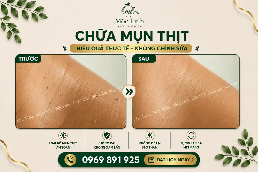 Điều trị mụn thịt uy tín tại Hải Phòng tại Thẩm Mỹ Mộc Linh - hình 3