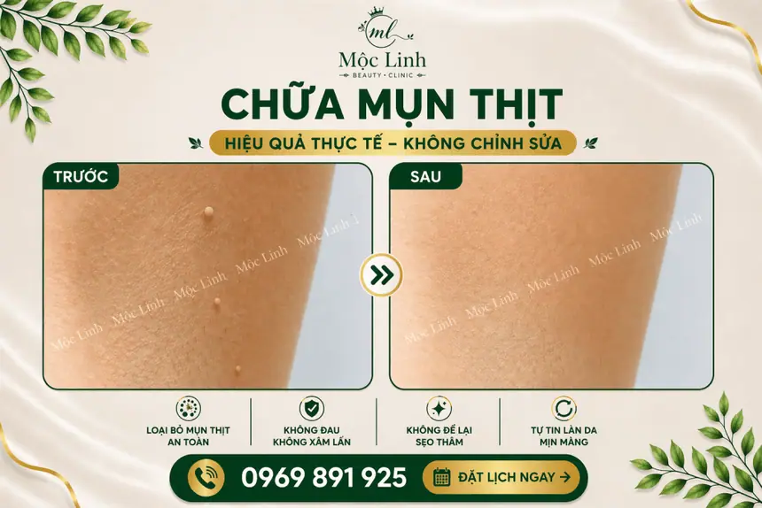 Điều trị mụn thịt uy tín tại Hải Phòng tại Thẩm Mỹ Mộc Linh - hình 1