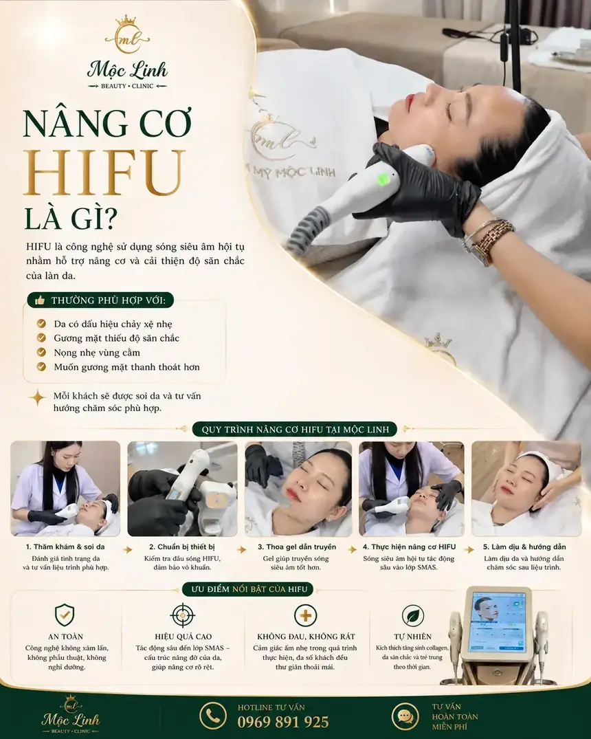 Nâng cơ công nghệ Hifu hiện đại bậc nhất tại Thẩm Mỹ Mộc Linh Hải Phòng - hình 2