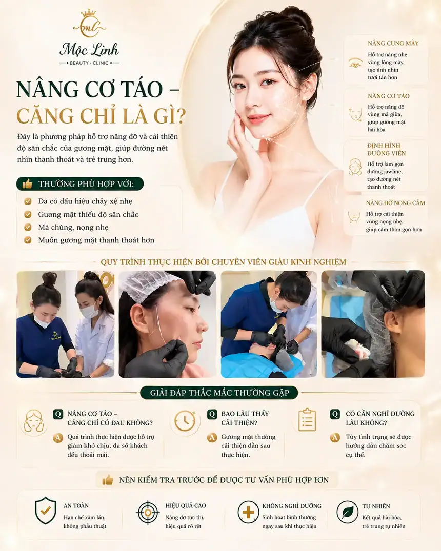 Nâng cơ táo (Căng chỉ) uy tín tại Hải Phòng tại Thẩm Mỹ Mộc Linh - hình 2