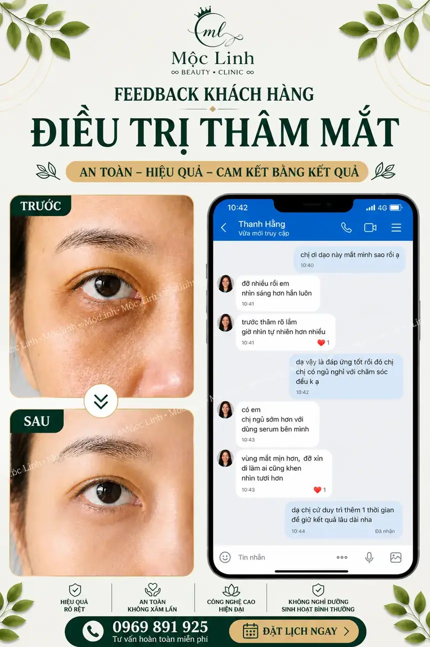 Chữa thâm mắt uy tín Hải Phòng tại Thẩm Mỹ Mộc Linh - hình 7
