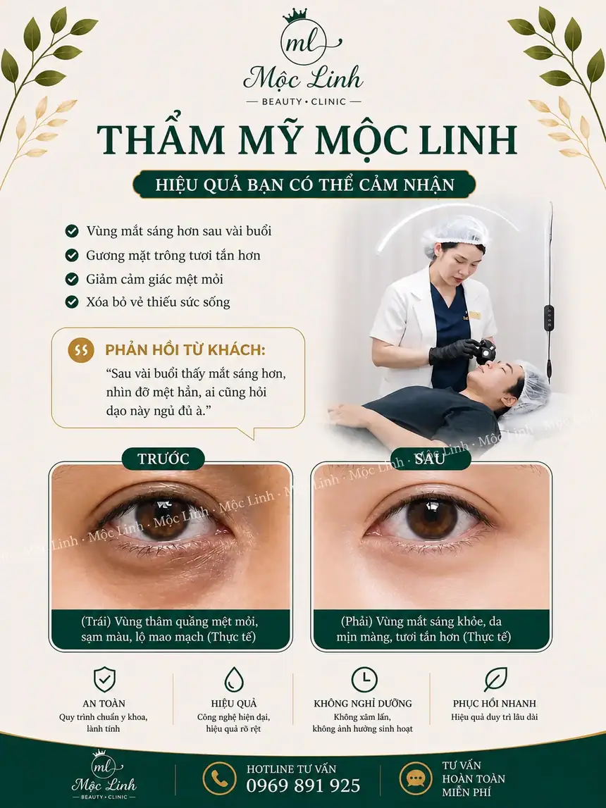 Chữa thâm mắt uy tín Hải Phòng tại Thẩm Mỹ Mộc Linh - hình 3