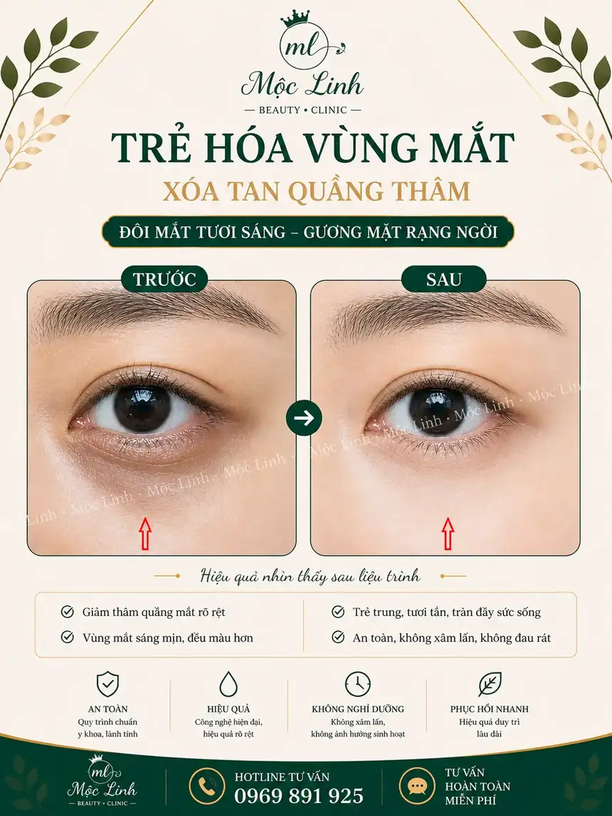 Chữa thâm mắt uy tín Hải Phòng tại Thẩm Mỹ Mộc Linh - hình 5