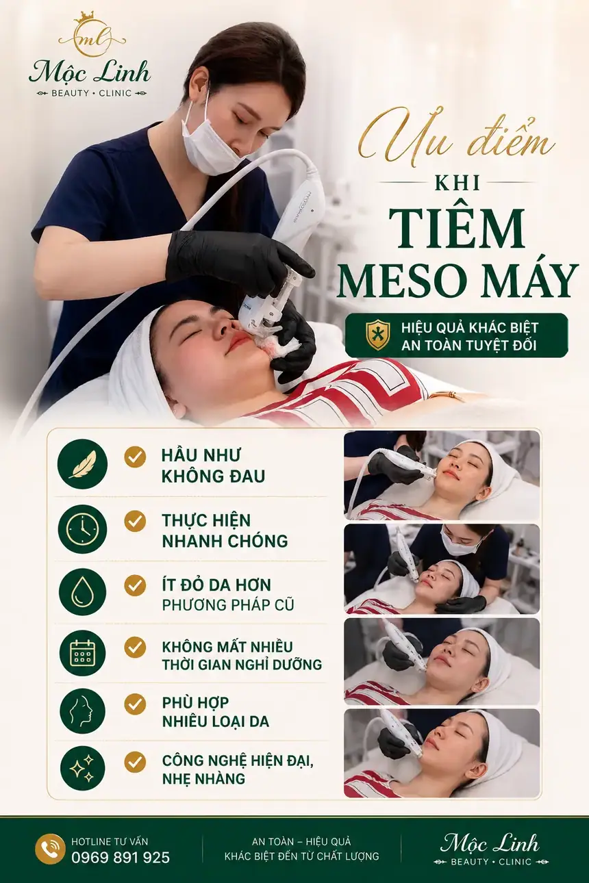 Tiêm meso máy an toàn tại Thẩm Mỹ Mộc Linh Hải Phòng