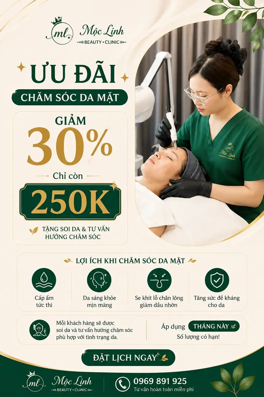 Chăm sóc da mặt tại Thẩm Mỹ Mộc Linh Hải Phòng - hình 8