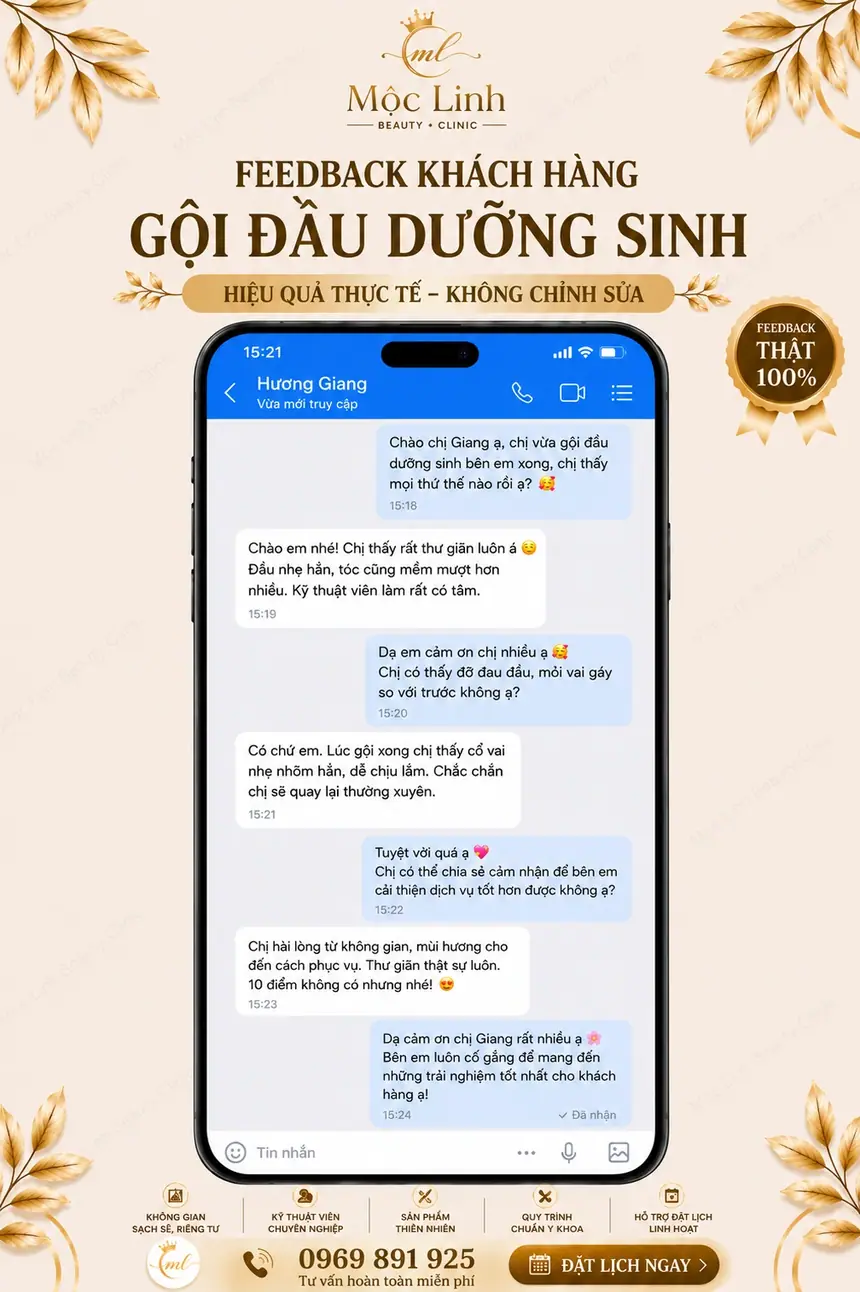 Gội Đầu Dưỡng Sinh Hải Phòng tại Thẩm Mỹ Mộc Linh - hình 4