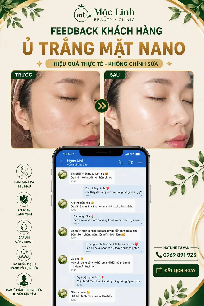 Chăm sóc da với ủ trắng mặt nano tại Hải Phòng