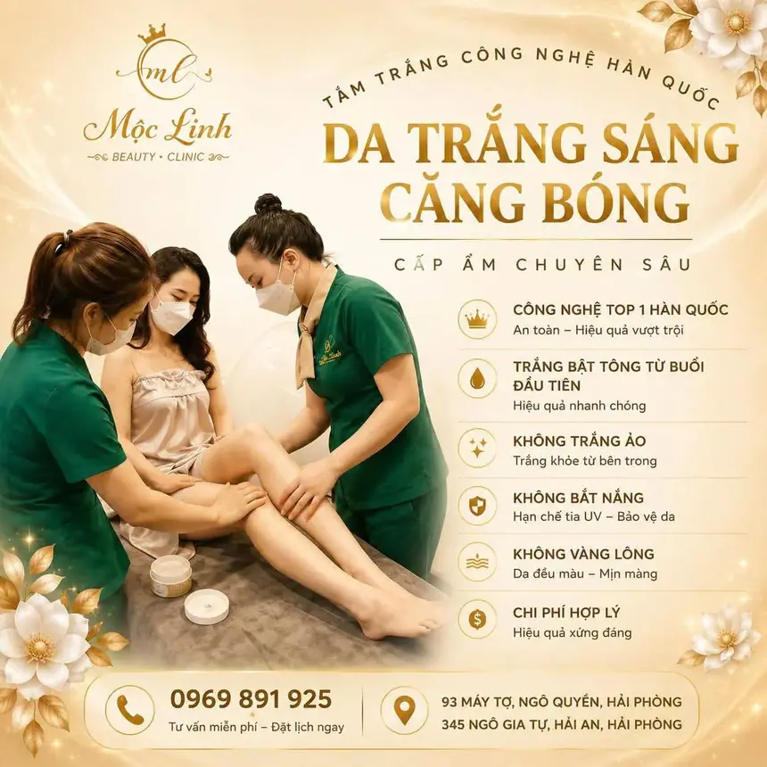 Lộ trình tắm trắng an toàn cho làn da sáng đều tại Hải Phòng
